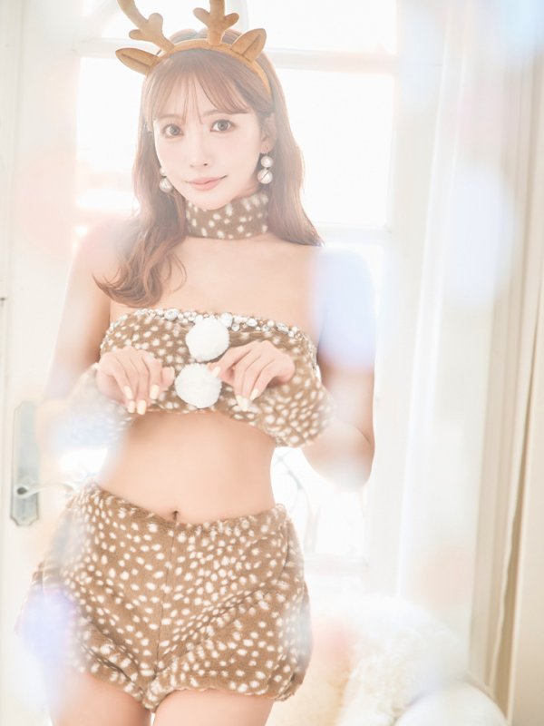 画像10: 【即日発送！】【サンタコス 7点セット】【フリーサイズ/1カラー】モコモコトナカイコスプレ[YMT]