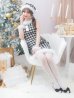 画像9: 【サンタコス 5点セット】【XS-XLサイズ/2カラー】ギンガムチェック タイトワンピースサンタコスプレ[YMT]