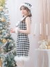 画像10: 【サンタコス 5点セット】【XS-XLサイズ/2カラー】ギンガムチェック タイトワンピースサンタコスプレ[YMT]