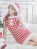 画像27: 【サンタコス 5点セット】ギンガムチェック タイトワンピースサンタコスプレ【XS-XLサイズ/2カラー】[YMT]