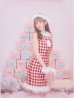 画像12: 【サンタコス 5点セット】ギンガムチェック タイトワンピースサンタコスプレ【XS-XLサイズ/2カラー】[YMT]