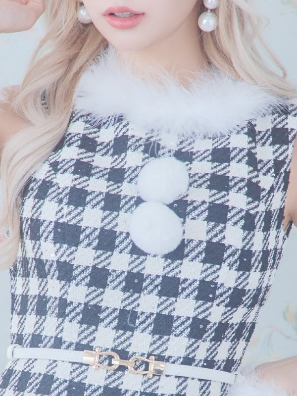 画像18: 【サンタコス 5点セット】【XS-XLサイズ/2カラー】ギンガムチェック タイトワンピースサンタコスプレ[YMT]