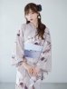 画像1: 【浴衣セール】ロマンティックピオニー浴衣 OBI-g-500-kj-8-GY / HIMO-900-yn-4-GYxGY / HEKO-800-sb-5-WH / YA-73-kn-GY / GETA-01-kj-3-IV/ [YMT] (1)