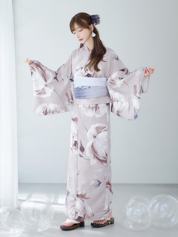 画像13: 【即日発送】【浴衣セール】ロマンティックピオニー浴衣【浴衣３点セット 浴衣/帯/下駄】[YMT]