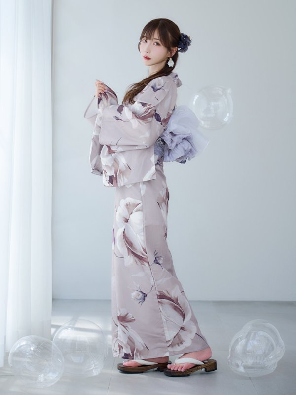 画像3: 【即日発送】【浴衣セール】ロマンティックピオニー浴衣【浴衣３点セット 浴衣/帯/下駄】[YMT]