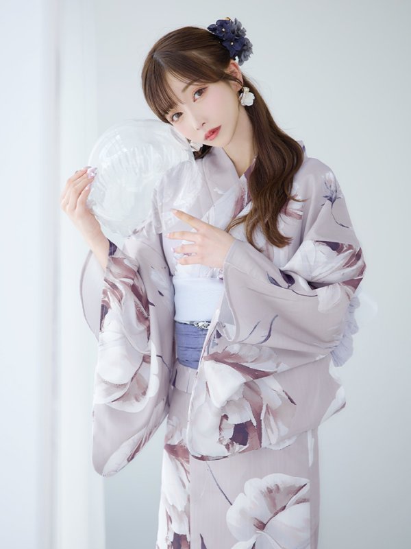 画像5: 【即日発送】【浴衣セール】ロマンティックピオニー浴衣【浴衣３点セット 浴衣/帯/下駄】[YMT]