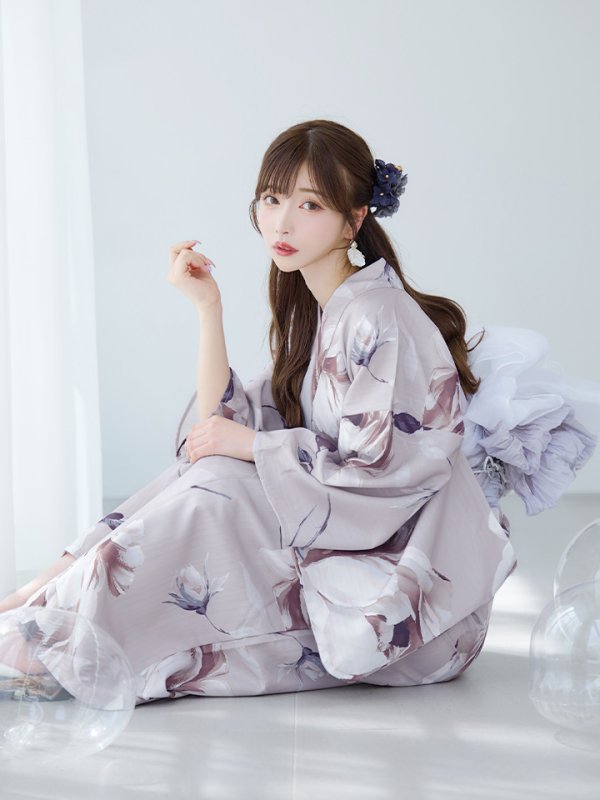 画像8: 【即日発送】【浴衣セール】ロマンティックピオニー浴衣【浴衣３点セット 浴衣/帯/下駄】[YMT]