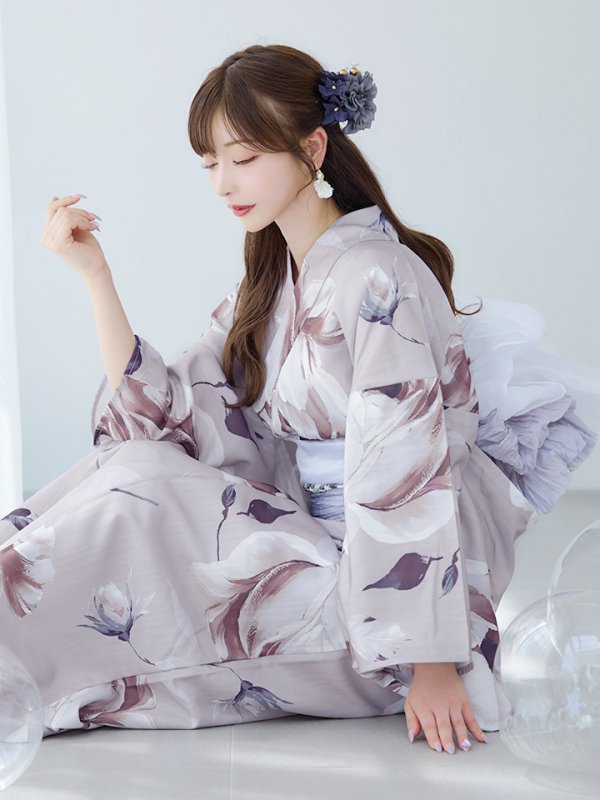 画像9: 【即日発送】【浴衣セール】ロマンティックピオニー浴衣【浴衣３点セット 浴衣/帯/下駄】[YMT]