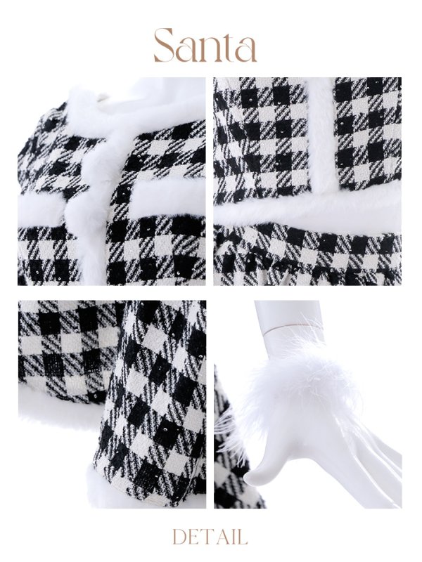 画像31: 【即日発送！】【sugar nine サンタコス 5点セット】【XS-XLサイズ/2カラー】ギンガムチェック セットアップフレアサンタコスプレ[YMT]