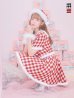 画像1: 【即日発送！】【サンタコス 5点セット】【XS-Lサイズ/2カラー】ギンガムチェック セットアップフレアコスプレ[YMT] (1)