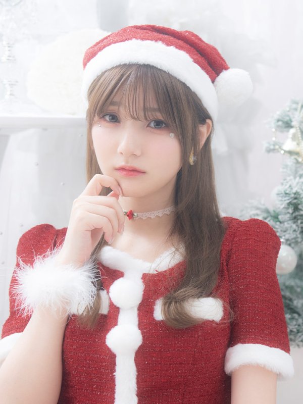 画像14: 【即日発送！】【サンタコス 5点セット】【XS-Lサイズ/2カラー】ラメツイードセットアップサンタ[YMT]