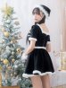 画像5: 【即日発送！】【サンタコス 5点セット】【XS-Lサイズ/2カラー】ラメツイードセットアップサンタ[YMT]