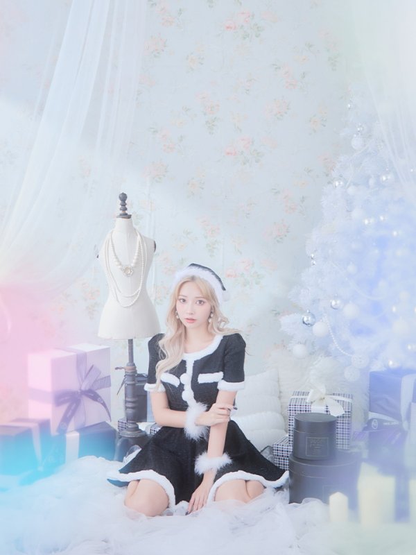 画像17: 【即日発送！】【サンタコス 5点セット】【XS-Lサイズ/2カラー】ラメツイードセットアップサンタ[YMT]