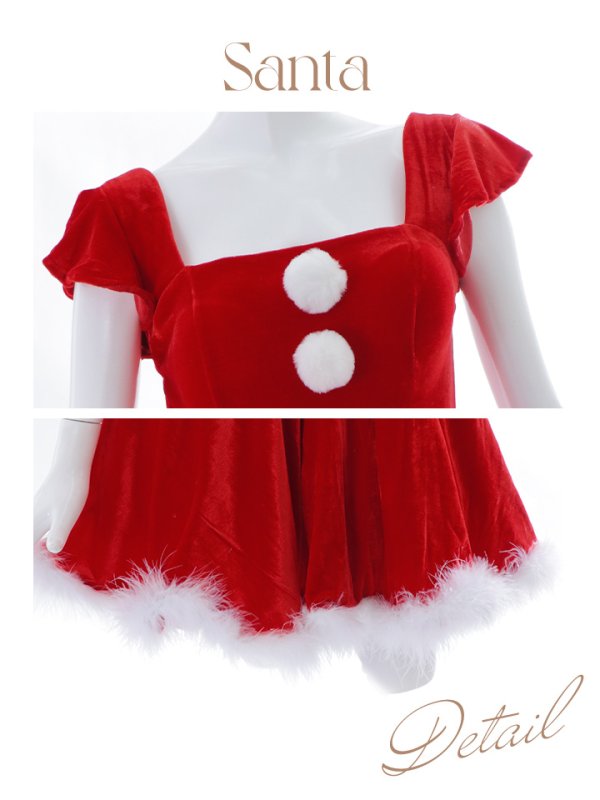 画像34: 【即日発送！】【サンタコス 5点セット】【S-XLサイズ/1カラー】ジャケット付きフレアサンタ[YMT]