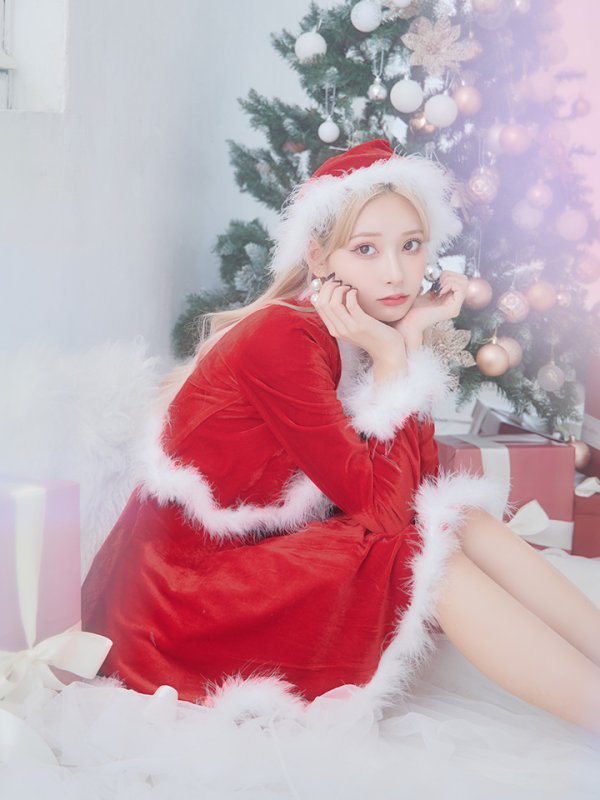 画像23: 【即日発送！】【サンタコス 5点セット】【S-XLサイズ/1カラー】ジャケット付きフレアサンタ[YMT]