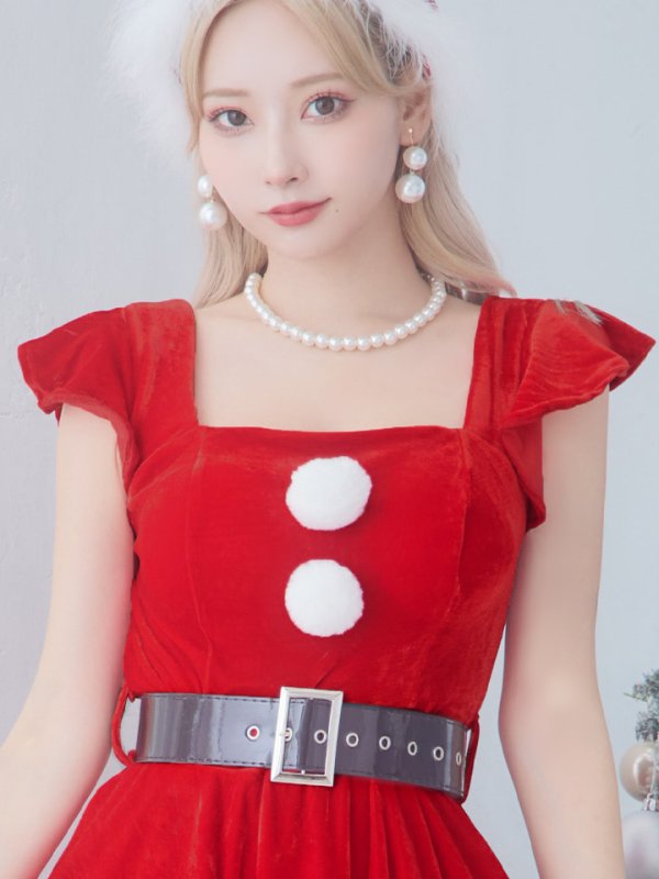 画像30: 【即日発送！】【サンタコス 5点セット】【S-XLサイズ/1カラー】ジャケット付きフレアサンタ[YMT]