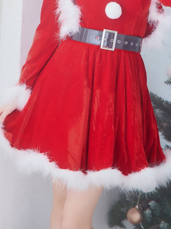 画像31: 【即日発送！】【サンタコス 5点セット】【S-XLサイズ/1カラー】ジャケット付きフレアサンタ[YMT]