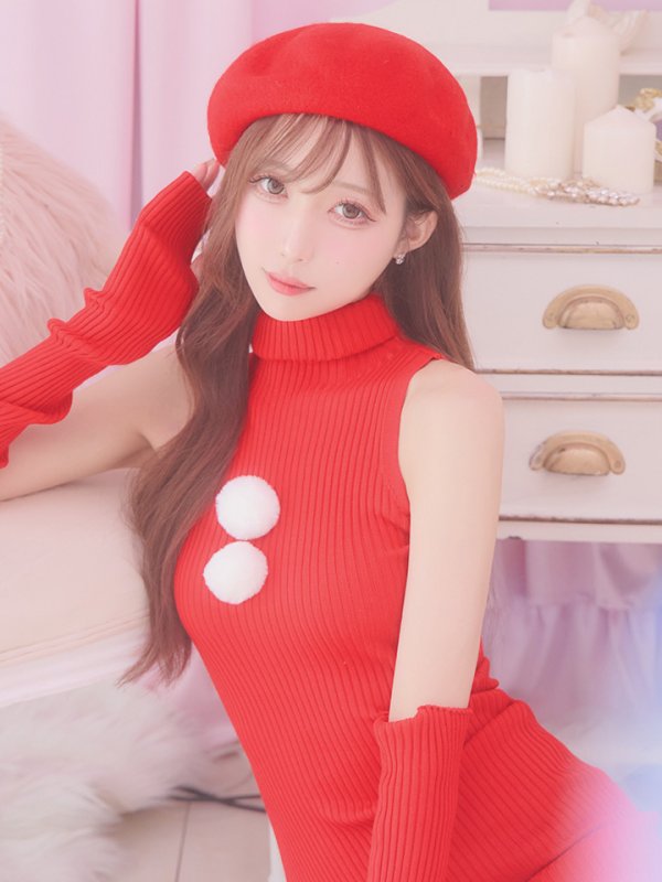 画像9: 【即日発送!】【サンタコス 4点セット】【S-Lサイズ/1カラー】ワンピースドレスサンタ[OF01]