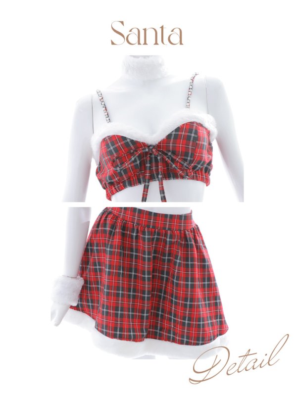 画像19: 【即日発送！】【サンタコス6点セット】【Fサイズ/1カラー】レッドチェックバニーサンタ[YMT][YMT]