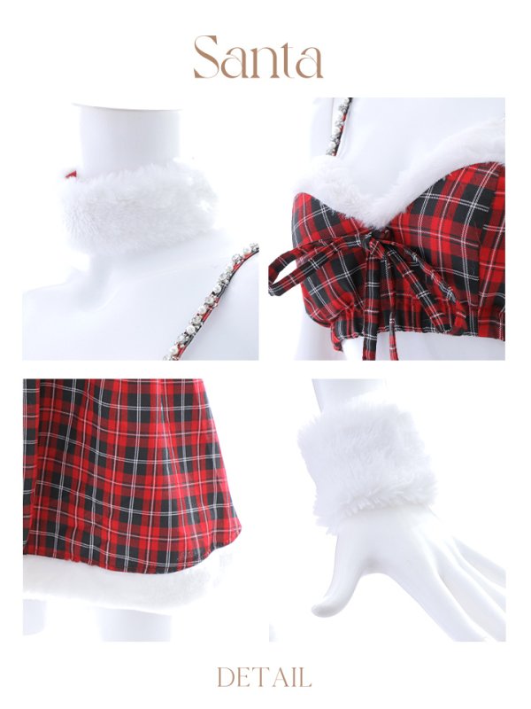 画像20: 【即日発送！】【サンタコス6点セット】【Fサイズ/1カラー】レッドチェックバニーサンタ[YMT][YMT]