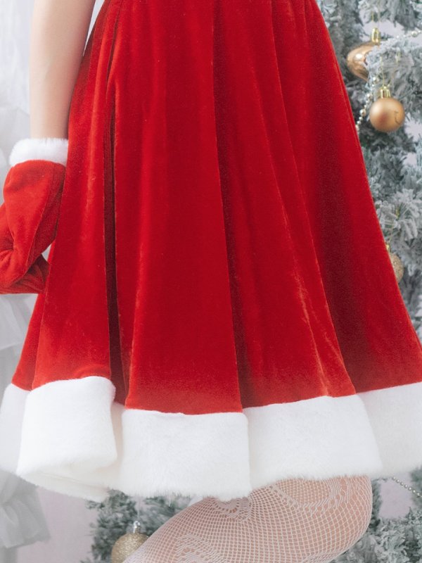 画像10: 【即日発送】【サンタコス 5点セット】【S-Lサイズ/2カラー】シンプルフレアサンタ[HC02]