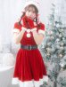 画像2: 【即日発送！】【サンタコス 5点セット】【S-Lサイズ/2カラー】シンプルフレアサンタ[YMT] (2)