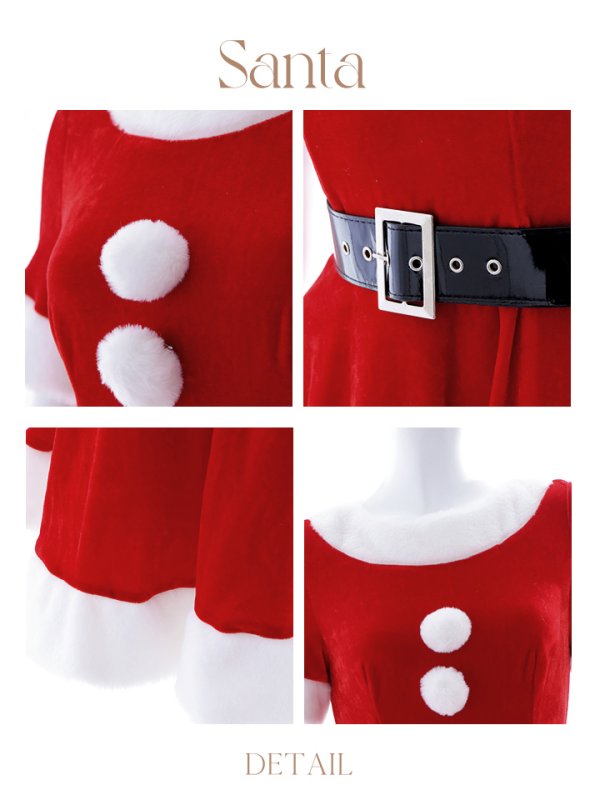 画像42: 【一部予約 / 11月上旬発送予定】【サンタコス 5点セット】【S-Lサイズ/2カラー】シンプルフレアサンタ[YMT]