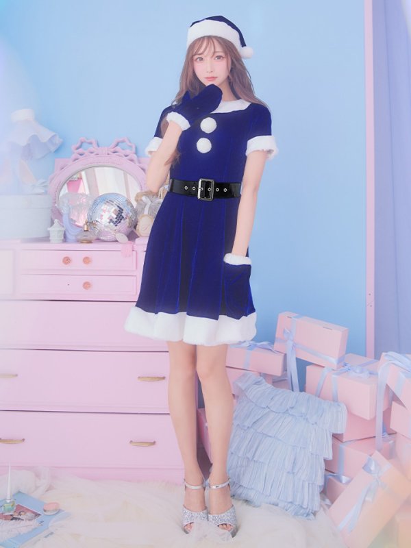 画像25: 【一部予約 / 11月上旬発送予定】【サンタコス 5点セット】【S-Lサイズ/2カラー】シンプルフレアサンタ[YMT]