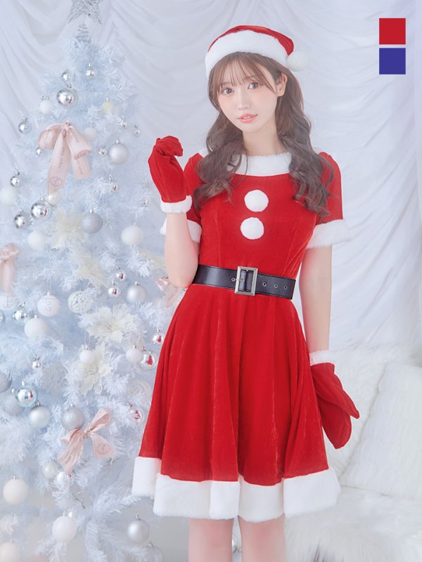 画像6: 【一部予約 / 11月上旬発送予定】【サンタコス 5点セット】【S-Lサイズ/2カラー】シンプルフレアサンタ[YMT]