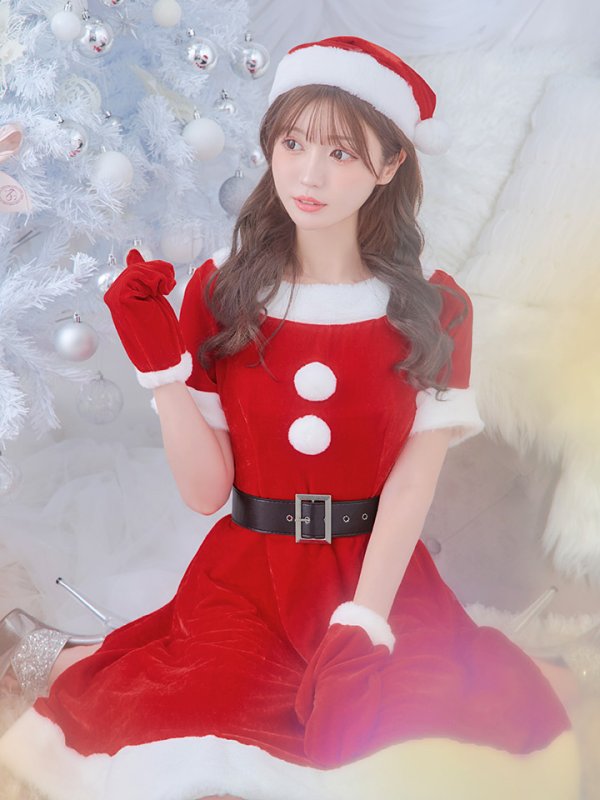 画像10: 【一部予約 / 11月上旬発送予定】【サンタコス 5点セット】【S-Lサイズ/2カラー】シンプルフレアサンタ[YMT]