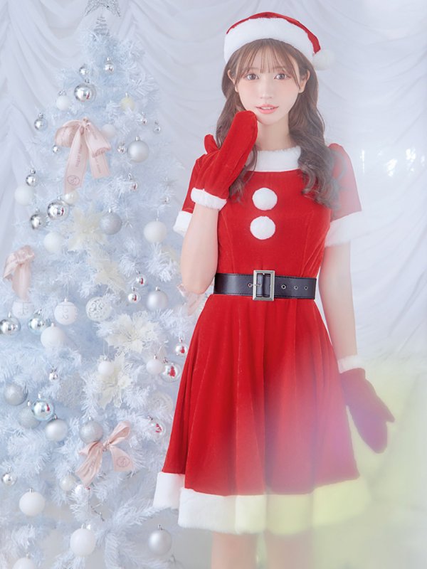 画像13: 【一部予約 / 11月上旬発送予定】【サンタコス 5点セット】【S-Lサイズ/2カラー】シンプルフレアサンタ[YMT]