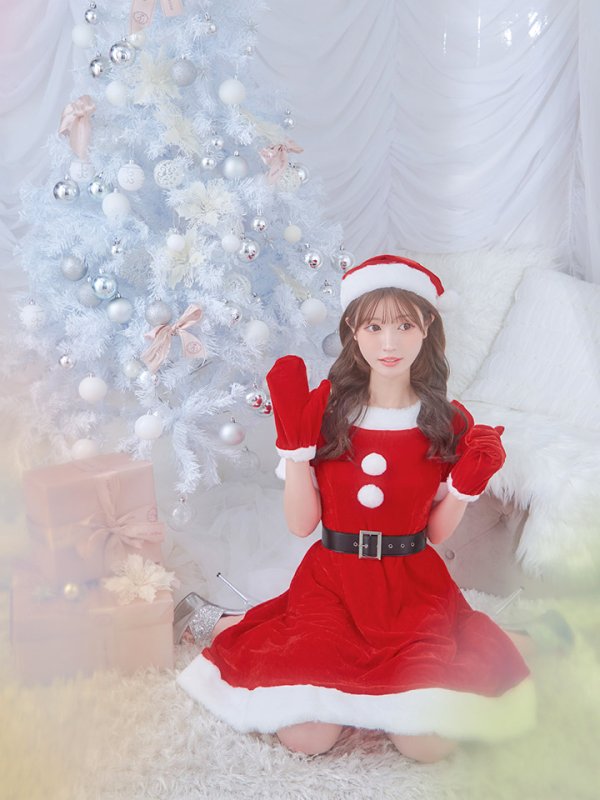 画像14: 【一部予約 / 11月上旬発送予定】【サンタコス 5点セット】【S-Lサイズ/2カラー】シンプルフレアサンタ[YMT]