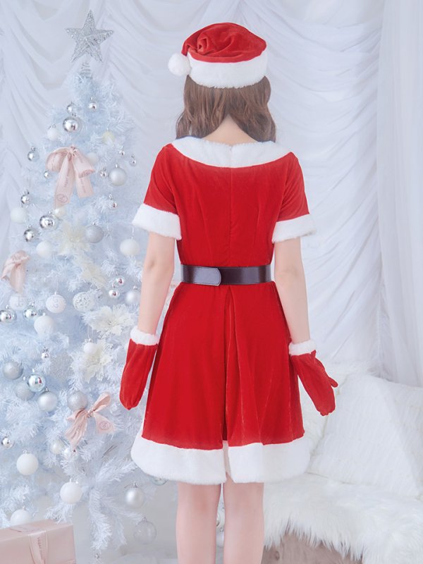 画像18: 【一部予約 / 11月上旬発送予定】【サンタコス 5点セット】【S-Lサイズ/2カラー】シンプルフレアサンタ[YMT]