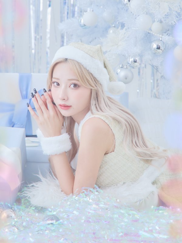 画像11: 即日発送!【サンタコス 5点セット】【S-Lサイズ/3カラー】ツイードチェック2段フレアスカートサンタコスプレ[YMT]