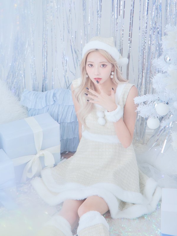 画像13: 即日発送!【サンタコス 5点セット】【S-Lサイズ/3カラー】ツイードチェック2段フレアスカートサンタコスプレ[YMT]