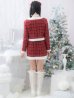 画像11: SALE!【サンタコス 6点セット】【XS-Lサイズ/1カラー】ツイードジャケットチェックセットアップサンタコスプレ[YMT]