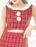 画像7: SALE!【サンタコス 6点セット】【XS-Lサイズ/1カラー】ツイードジャケットチェックセットアップサンタコスプレ[YMT]
