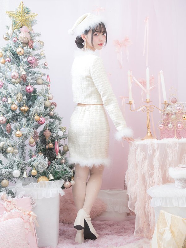 画像29: SALE!【サンタコス 3点セット】【XS-Lサイズ/2カラー】ロングスリーブツイードサンタコスプレ[YMT]