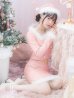 画像1: SALE!【サンタコス 3点セット】【XS-Lサイズ/2カラー】ロングスリーブツイードサンタコスプレ[YMT] (1)