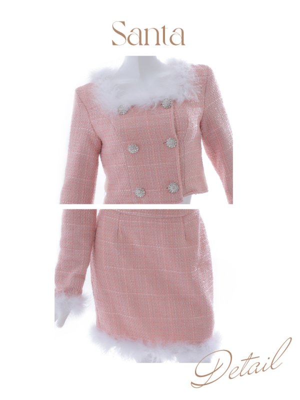 画像44: SALE!【サンタコス 3点セット】【XS-Lサイズ/2カラー】ロングスリーブツイードサンタコスプレ[YMT]