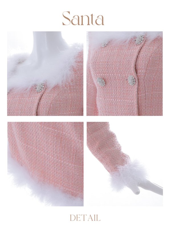 画像45: SALE!【サンタコス 3点セット】【XS-Lサイズ/2カラー】ロングスリーブツイードサンタコスプレ[YMT]