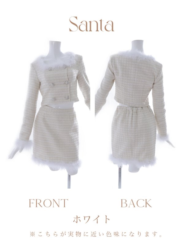 画像43: SALE!【サンタコス 3点セット】【XS-Lサイズ/2カラー】ロングスリーブツイードサンタコスプレ[YMT]