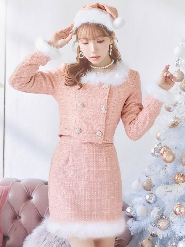 画像22: SALE!【サンタコス 3点セット】【XS-Lサイズ/2カラー】ロングスリーブツイードサンタコスプレ[YMT]