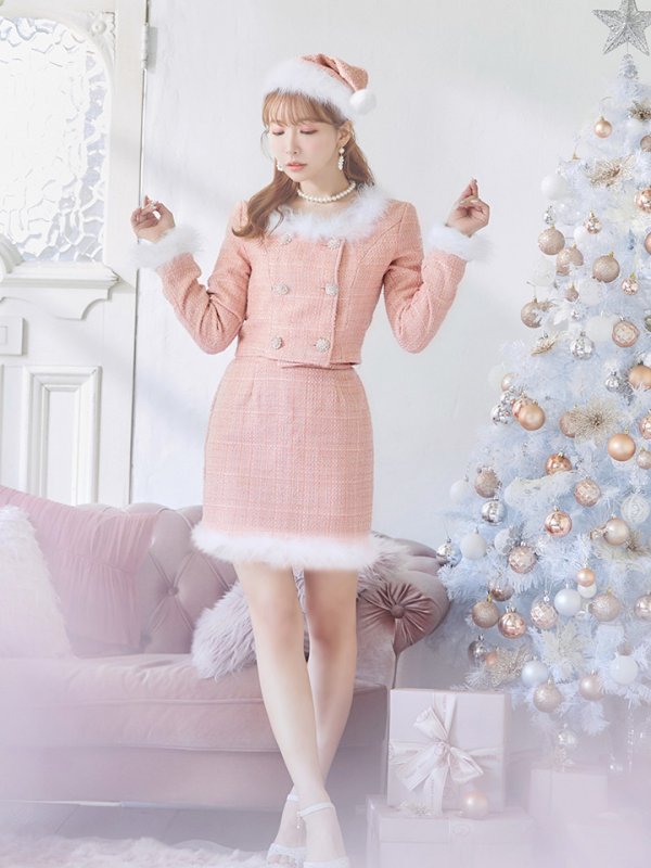 画像26: SALE!【サンタコス 3点セット】【XS-Lサイズ/2カラー】ロングスリーブツイードサンタコスプレ[YMT]