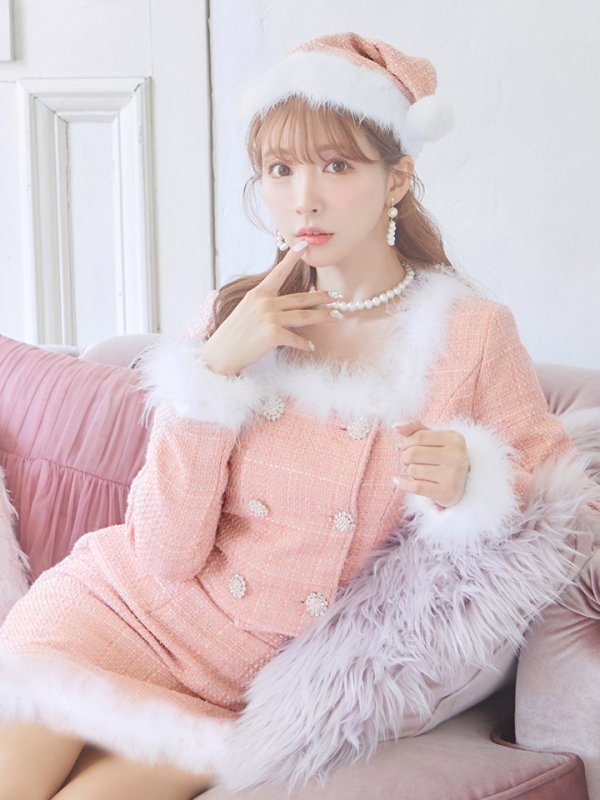 画像31: SALE!【サンタコス 3点セット】【XS-Lサイズ/2カラー】ロングスリーブツイードサンタコスプレ[YMT]