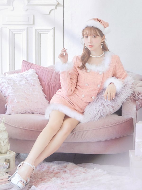 画像32: SALE!【サンタコス 3点セット】【XS-Lサイズ/2カラー】ロングスリーブツイードサンタコスプレ[YMT]