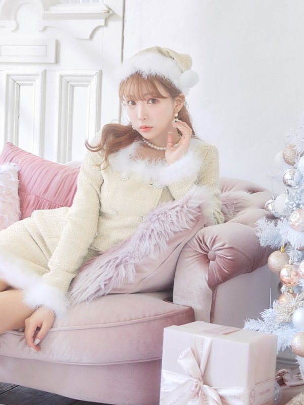 画像38: SALE!【サンタコス 3点セット】【XS-Lサイズ/2カラー】ロングスリーブツイードサンタコスプレ[YMT]