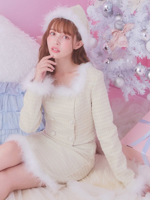 画像17: SALE!【サンタコス 3点セット】【XS-Lサイズ/2カラー】ロングスリーブツイードサンタコスプレ[YMT]