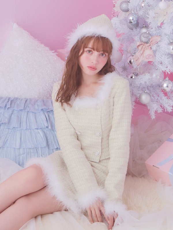 画像15: SALE!【サンタコス 3点セット】【XS-Lサイズ/2カラー】ロングスリーブツイードサンタコスプレ[YMT]