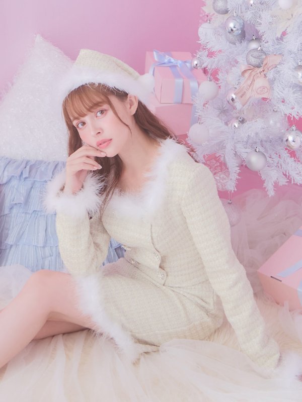 画像11: SALE!【サンタコス 3点セット】【XS-Lサイズ/2カラー】ロングスリーブツイードサンタコスプレ[YMT]